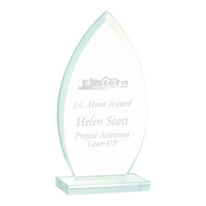8 3/4″ Oval Jade Glass Award