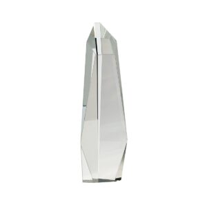 12″ Clear Crystal Facet Slant-Top Tower