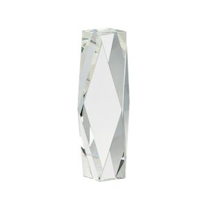 8″ Clear Crystal Facet Tower