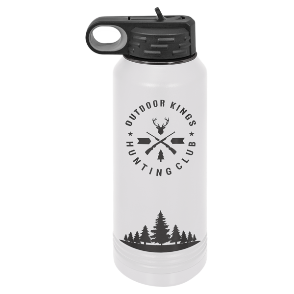 Polar Camel 32 oz. White/Ghost Black ION-Plated Water Bottle