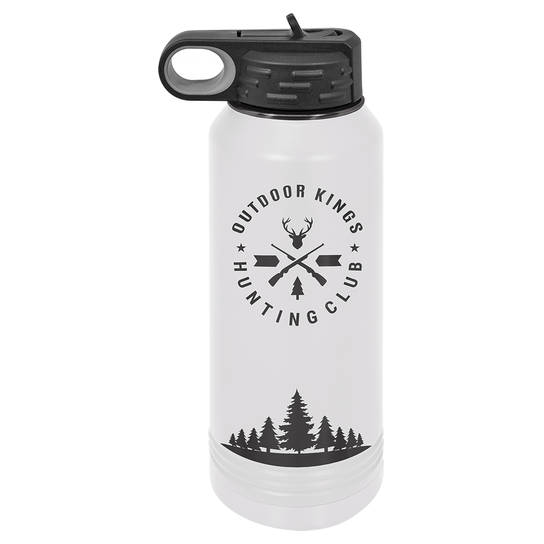 Polar Camel 32 oz. White/Ghost Black ION-Plated Water Bottle